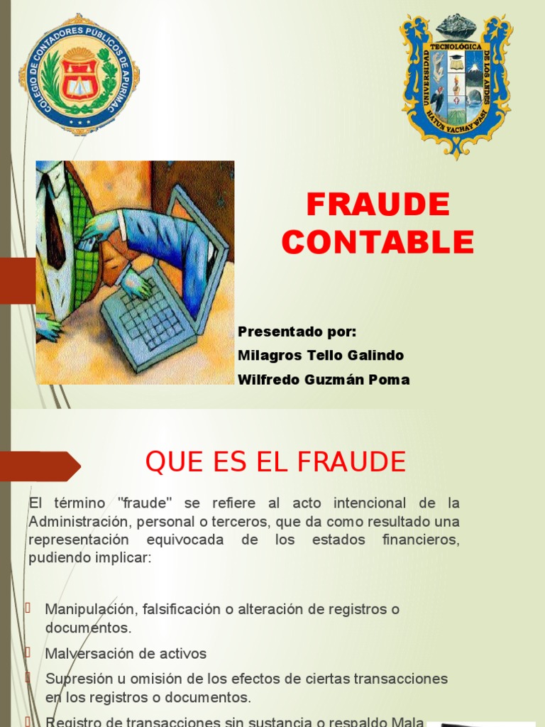 Fraude Contable: Tipos y Consecuencias | PDF | Contabilidad | Economias