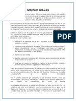 Los Derechos Morales en El Campo Del Derecho de Autor Incluyen Dos Aspectos Específicos