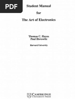 Student Manual For The Art of Electronics | PDF