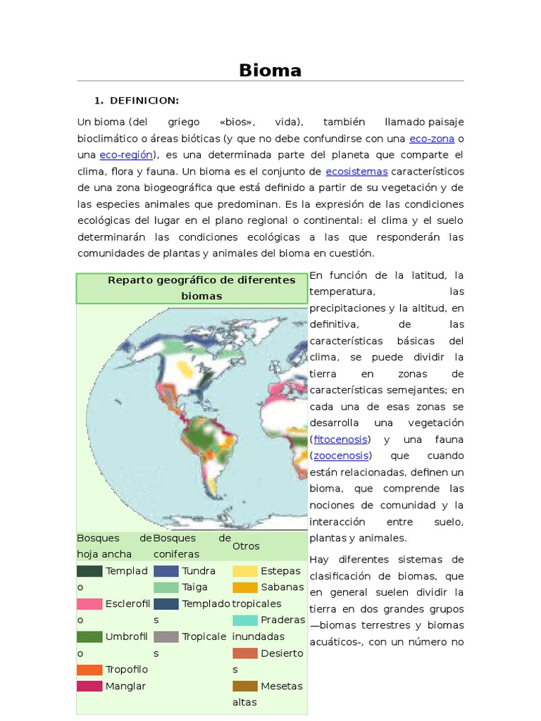 Los Biomas Del Mundo | PDF | Selva | Desierto