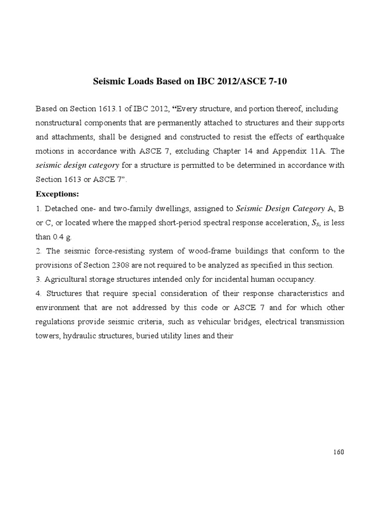 Seismic Loads per IBC 2012/ASCE 7-10 | PDF