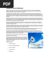 Calidad de Vida de Guatemala