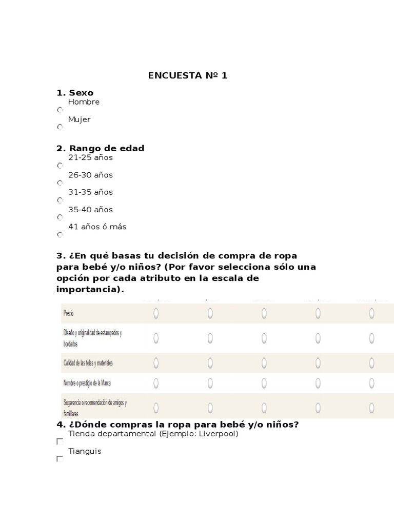 Ejemplos De Encuestas De Ropa Moda Moda Y Belleza