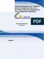 Aplikasi Penatalaksanaan Diet Pribadi Pada Penderita Diabetes Melitus