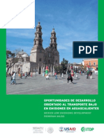 Oportunidades de Desarrollo Orientado Al Transporte y Bajo en Emisiones en Aguascalientes