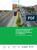 Guía de Implementación de Políticas y Proyectos de Desarrollo Orientado Al Transporte