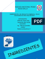 Ingredientes Del Producto Comercial