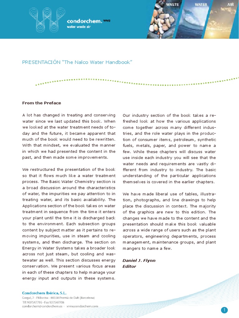 The Nalco Water Handbook PDF Resource Water Supply Network