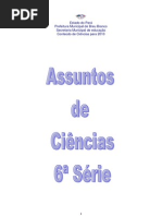 Assuntos  para 6ª serie