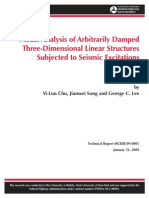 MODAL ANALYSIS OF ARBITRARILY DAMPED THREE DIMENSIONAL LINEAR STRUCTURES SUBJECTED TO SEISMIC DESIGN