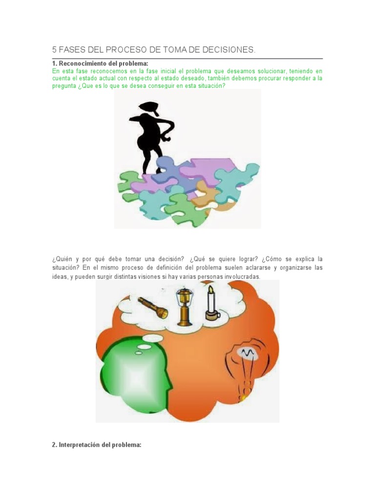 5 Fases de La Toma de Decisiones | Descargar gratis PDF | Toma de ...