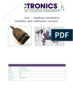 Reading Hardware Number and Software Version DSG