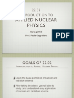 22.02 Introduction To: Applied Nuclear Physics