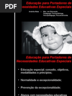 Educação Para Portadores de Necessidades Educativas Especiais
