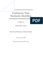 Continuous Time Stochastic Modelling