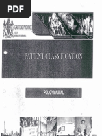 Patient Classification Policy Manual | PDF | Health Care | Hospital