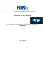 Lista de Exercício de Materiais Elétricos