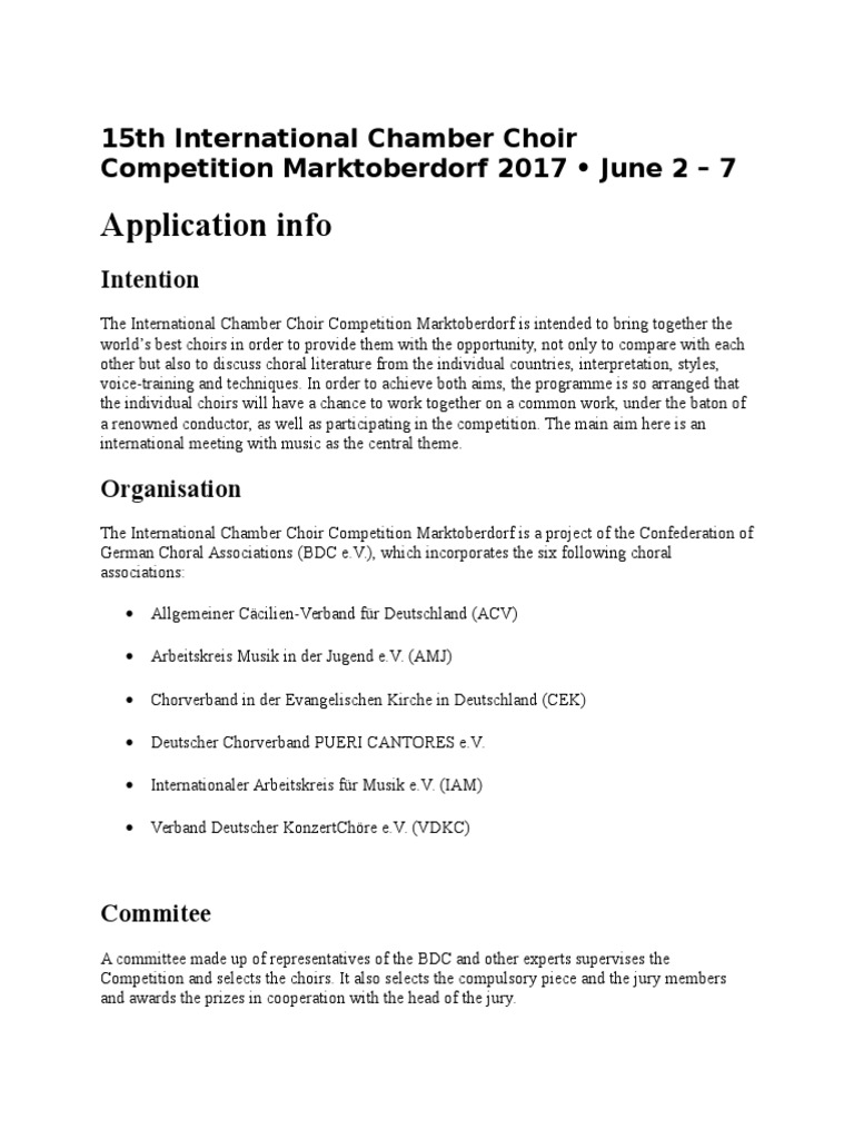 Essay choir competition image