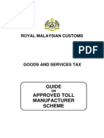 Royal Malaysian Customs: Guide Approved Toll Manufacturer Scheme