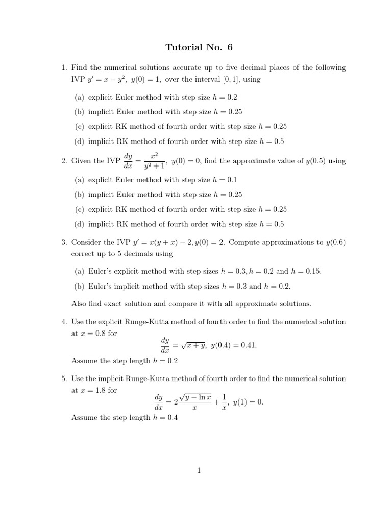Tutorial No. 6 | PDF | Teaching Methods & Materials
