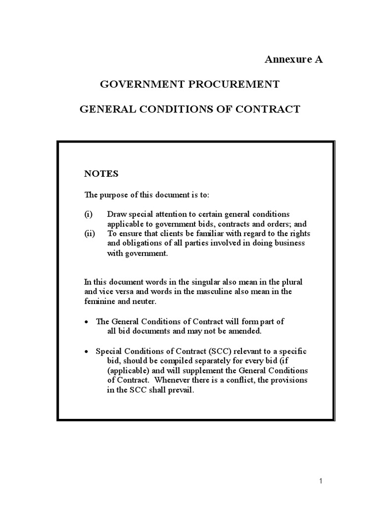 General Conditions of Government Contracts | PDF | Mediation | Dumping ...