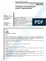 ABNT NBR 6028 - 2003 - Informação e documentação - Resumo - Apresentação.pdf