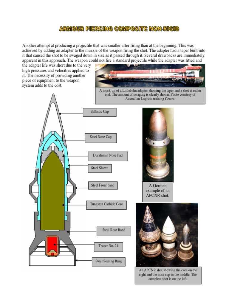 Ammunition AP Composite Non-Rigid Projectiles | PDF | Science ...