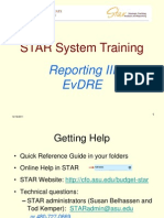 STAR System Training: Reporting III Evdre