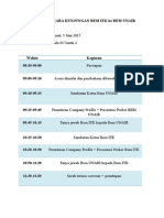 Rundown Acara Kunjungan Bem Itk