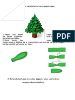 Árbol Navideño Hecho de Papel Crepe