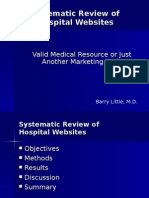 Hospital Websites Evaluation