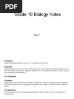 Grade 10 Academic Biology Notes