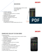 Samsung Note 4 Sm-N910G: Supported Bands