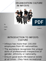 Study of Organization Culture in Infosys: Presented By: Sneha Dudhe PGDM Iii SEM