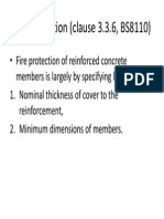 Fire Protection (Clause 3.3.6, BS8110)