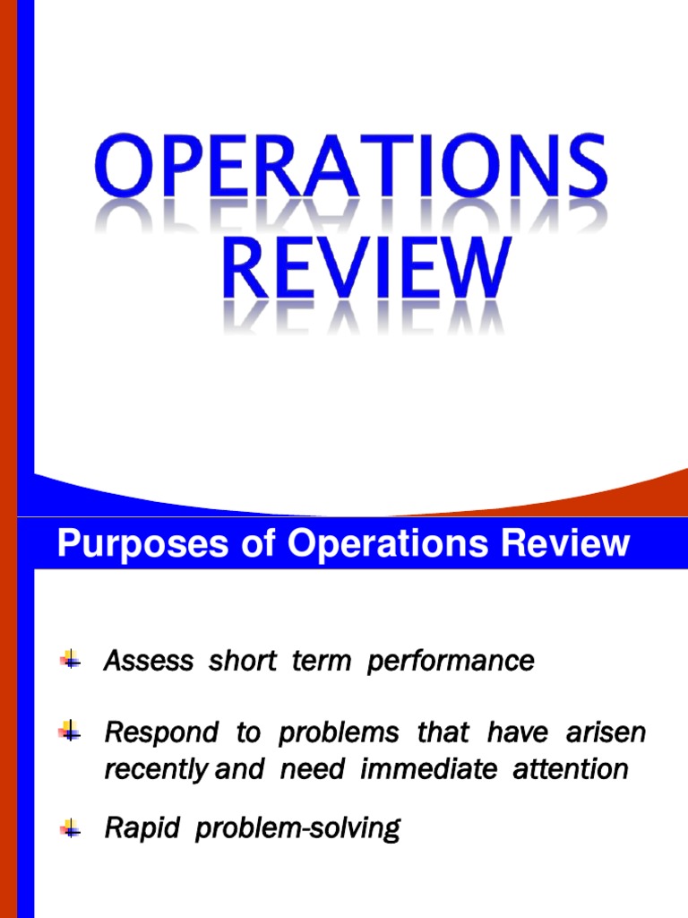Operations Review Matrix Pdf Pdf Forecasting Crime Thriller