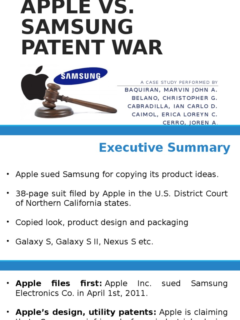 Case study of apple and samsung image