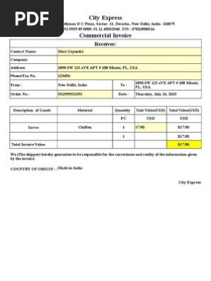 DHL INvoice