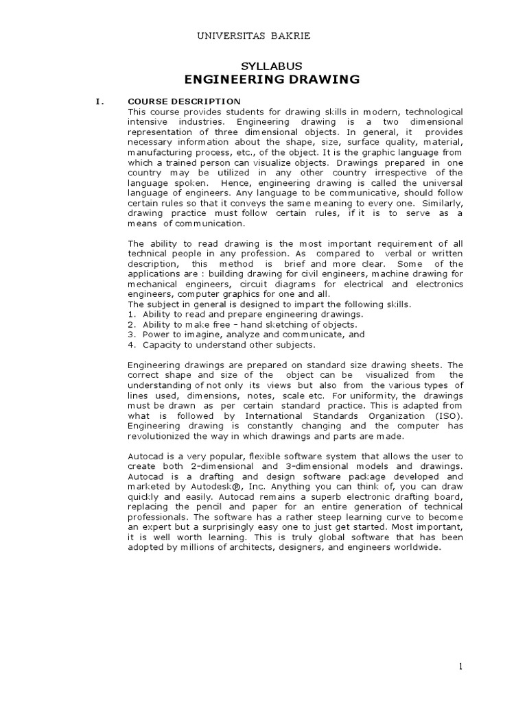 Engineering Drawing N3 Syllabus