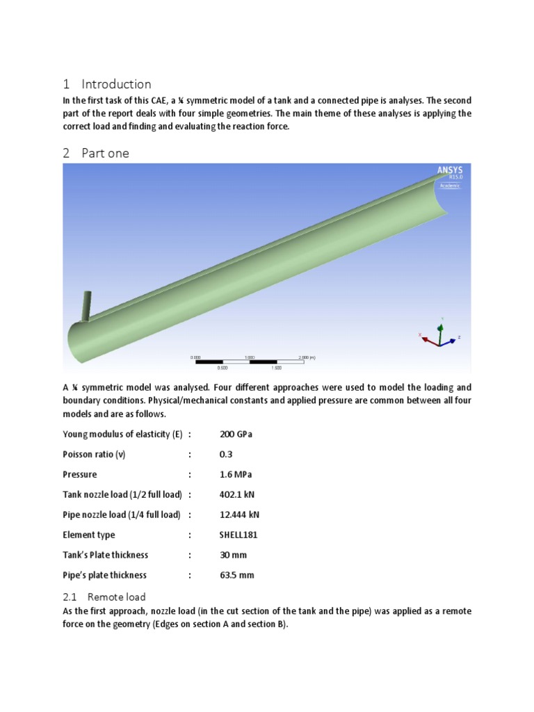 ANSYS Tutorial | PDF | Symmetry | Young's Modulus