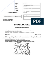 Foaie Concurs Fii Inteligent Clasa 2