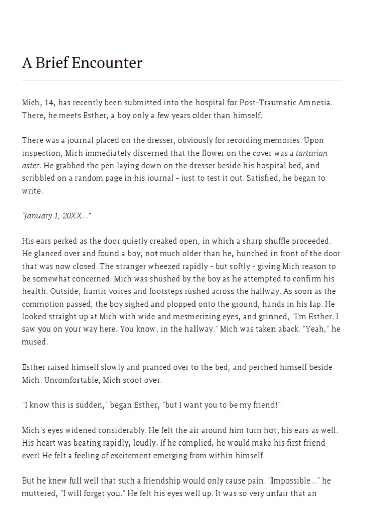A Brief Encounter PDF Leisure