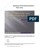 STR 581 Capstone Final Examination Part One UOP Tutorials