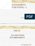 Management Accounting - I: - Dr. Sandeep Goel