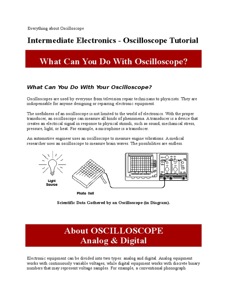 Comprehensive Oscilloscope Guide | PDF | Amplitude | Sampling (Signal ...