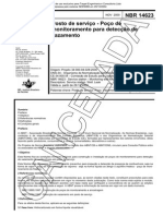NBR 14623 - 2000 - Posto de Servico - Poco de Monitoramento para Deteccao de Vazamento - Cancelada