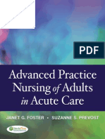Advanced Practice Nursing of Adults in Acute Care - Foster, Janet G., Prevost, Suzanne S.