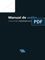 Manual de estilo PUBLICACIONES UNIVERSIDAD DE ALICANTE