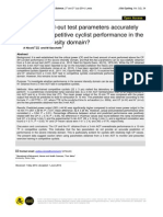 Do 3-Min All-Out Test Parameters Accurately Predict Competitive Cyclist Performance in The Severe Intensity Domain?