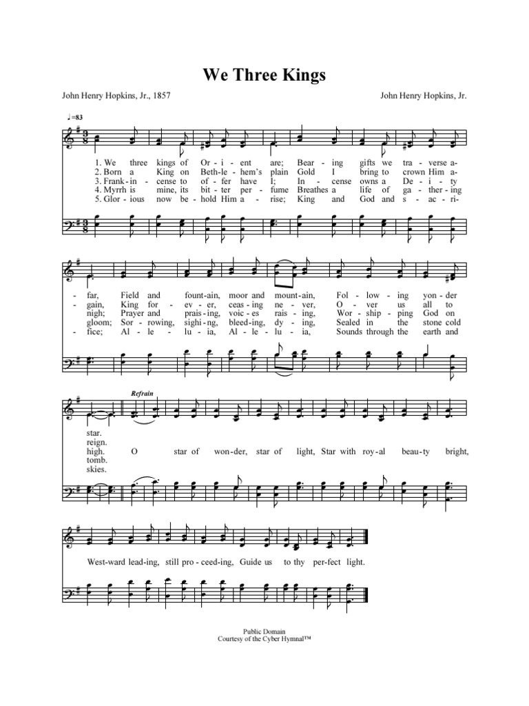 We Three Kings Hymn Lyrics | PDF | History | Classics